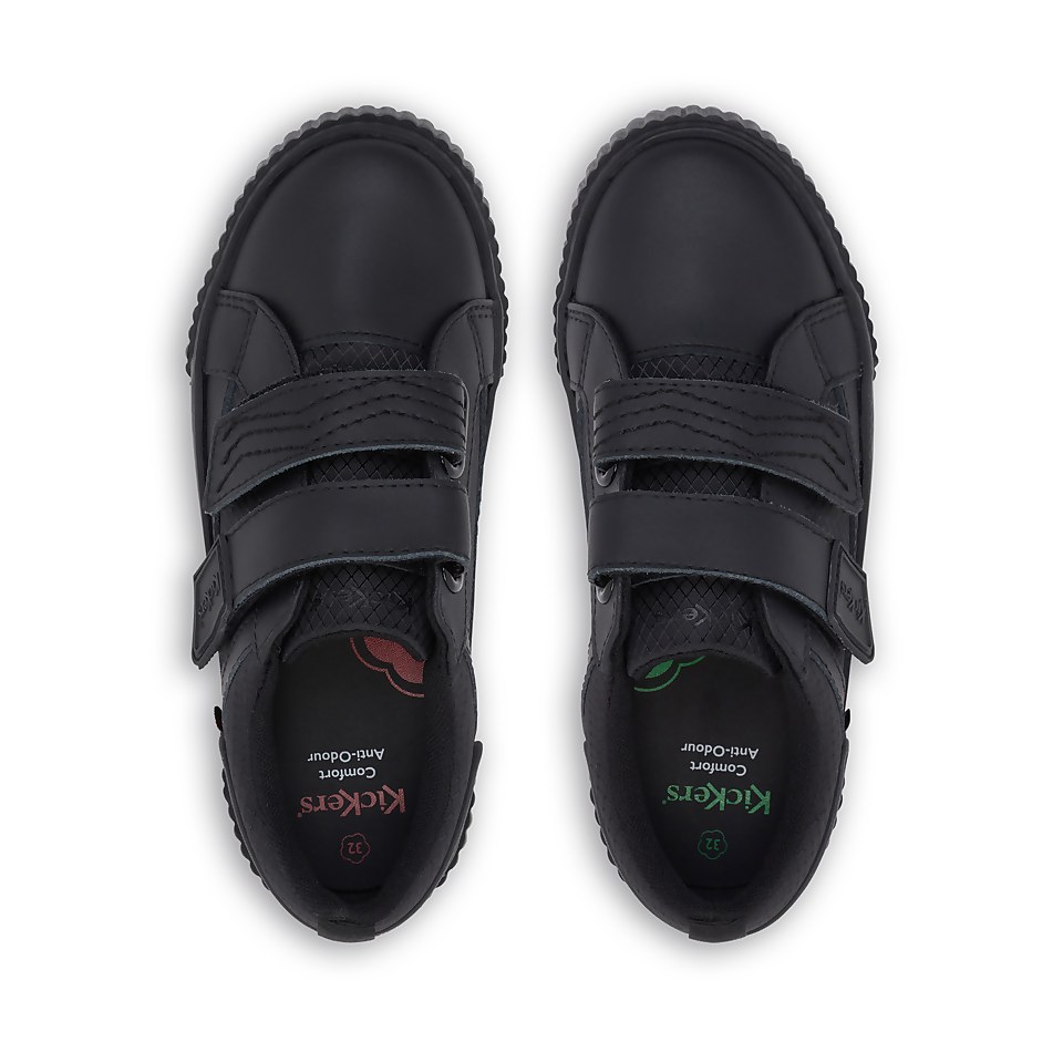 Junior Boys Tovni Twin Flex Leather Black