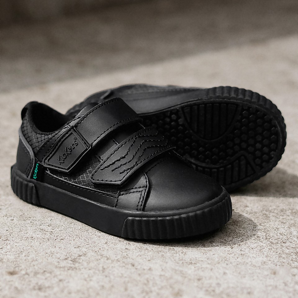 Junior Boys Tovni Twin Flex Leather Black