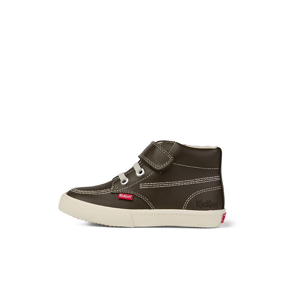 Infant Boys Kacey Hi Leather Brown