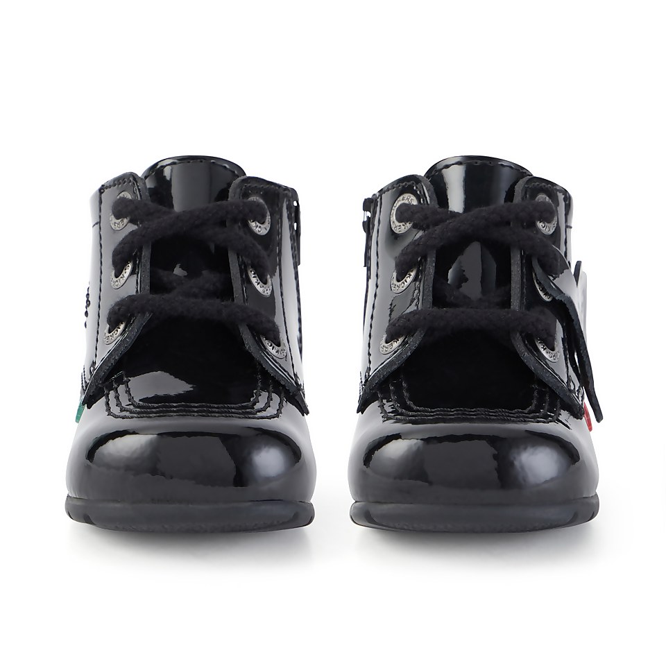 Baby Kick Hi B Zip Patent Leather Black