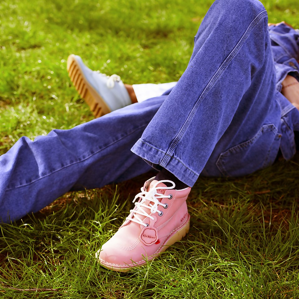Adult Unisex Leather Kick Hi Core Light Pink