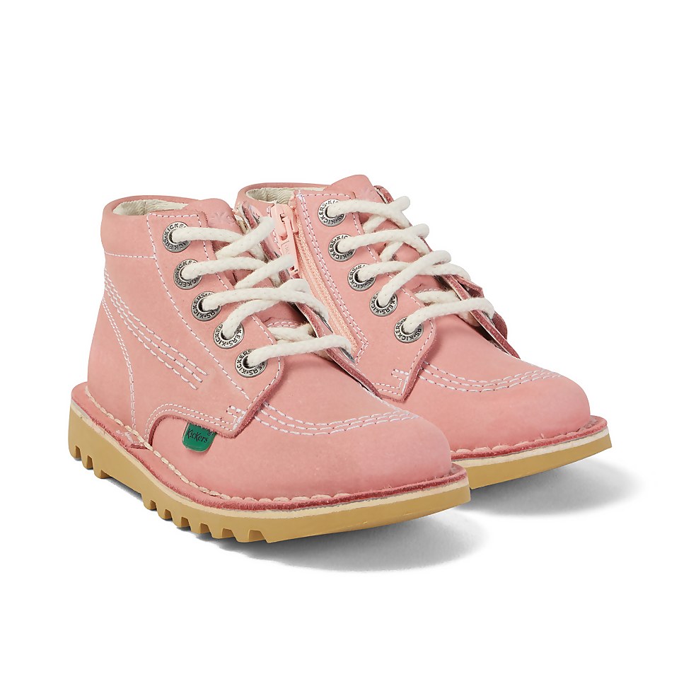Infant Unisex Kick Hi Zip Nubuck Light pink