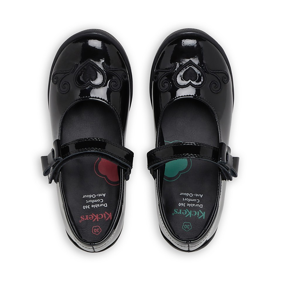 Infant Girls Bridie Heart Mj Patent Leather Black