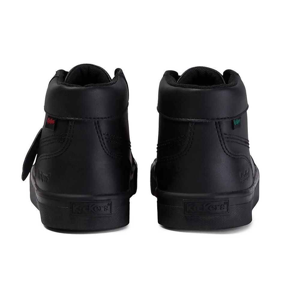 Kickers Junior Tovni Hi Leather Lace Up Boots - Black - 1 1