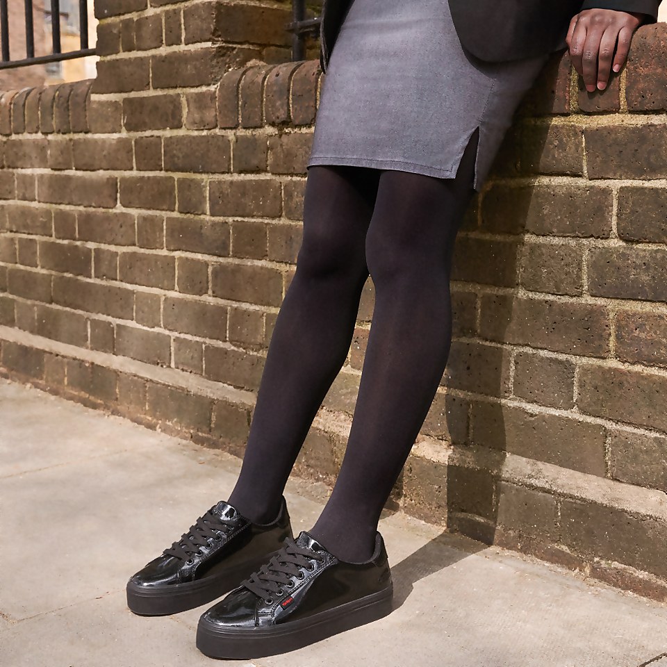 Adult Womens Tovni Stack Patent Leather Black
