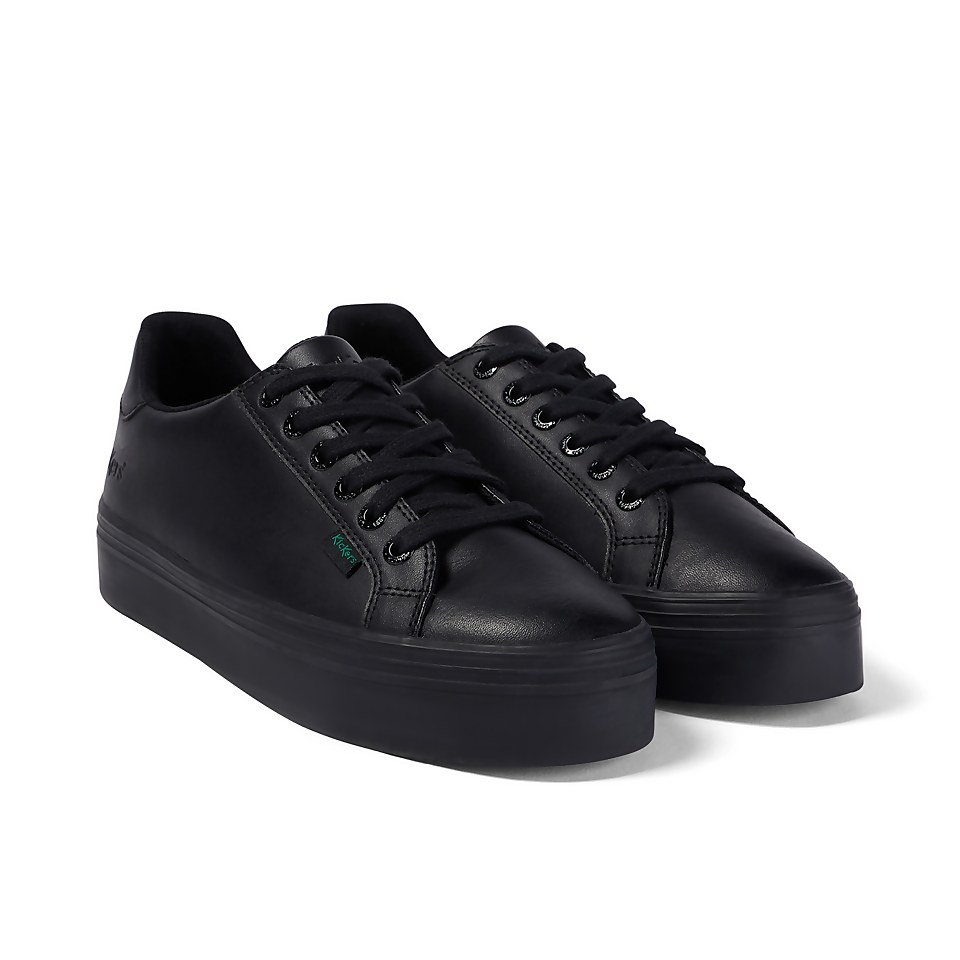 Adult Womens Tovni Stack Leather Black