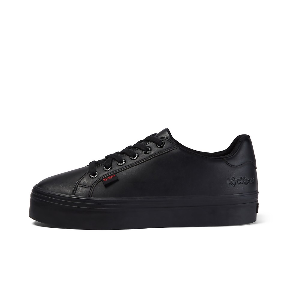 Adult Womens Tovni Stack Leather Black