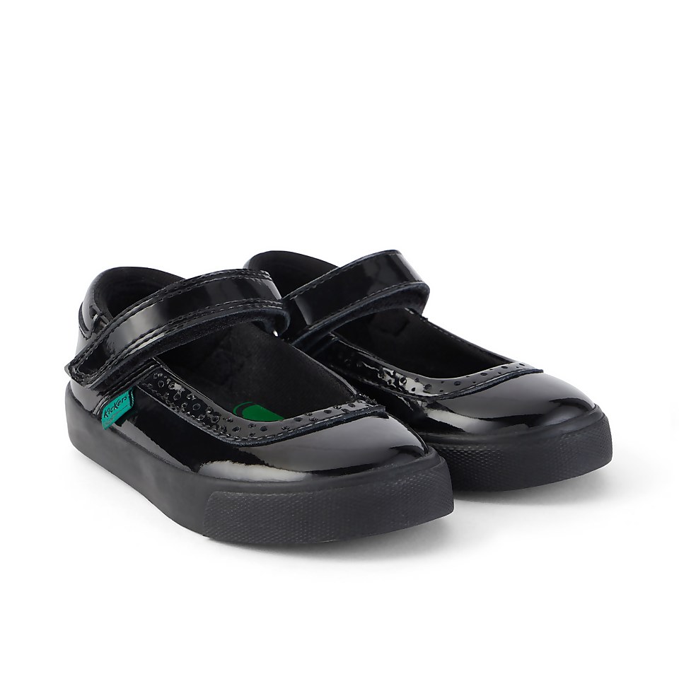 Infant Girls Tovni Brogue MJ Patent Leather Black