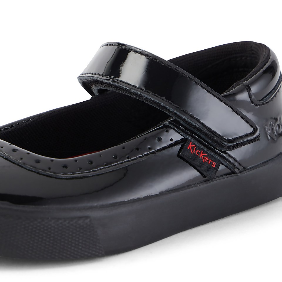 Infant Girls Tovni Brogue MJ Patent Leather Black