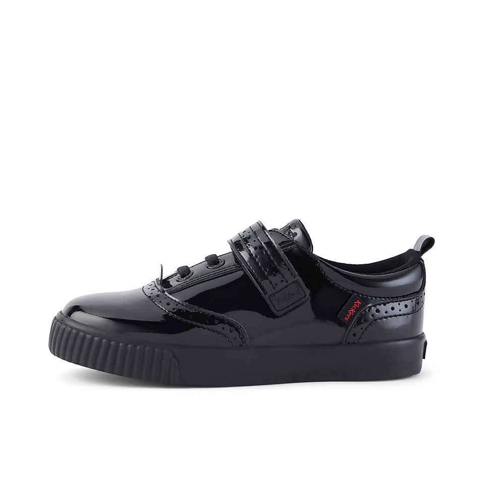Junior Girls Tovni Brogue Shoe Patent Leather Black