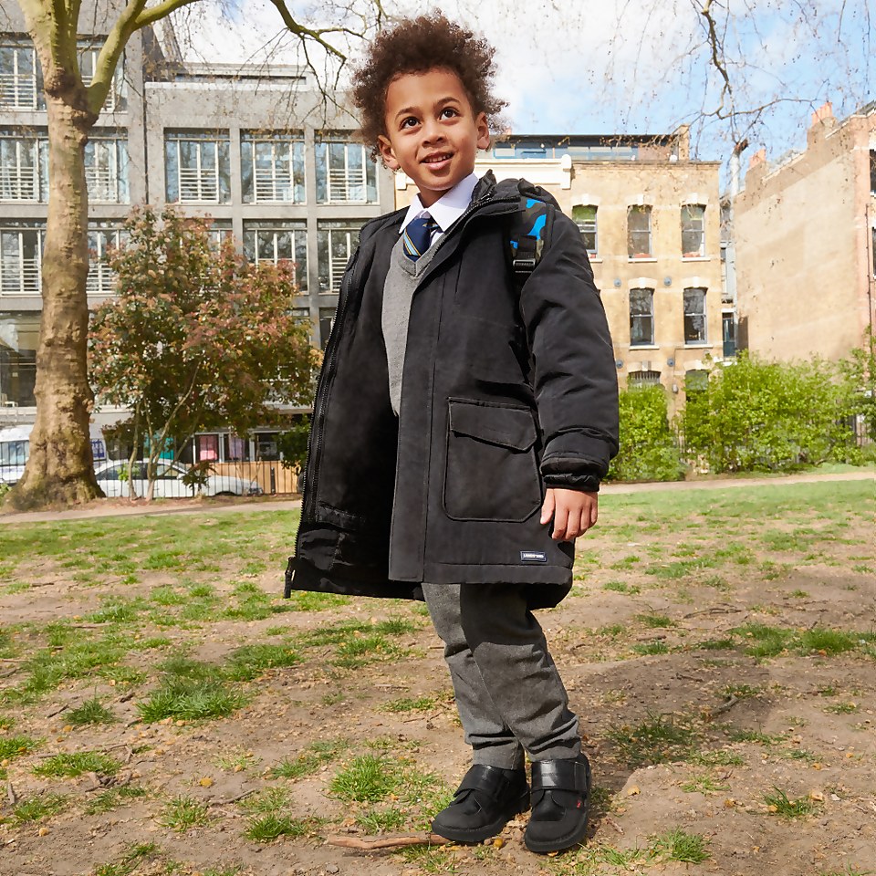 Infant Boys Kick Mid Scuff Leather Black