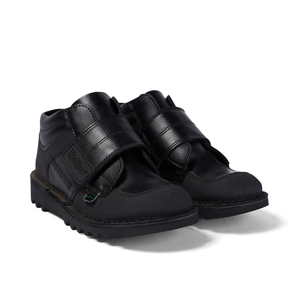Junior Boys Kick Mid Scuff Leather Black