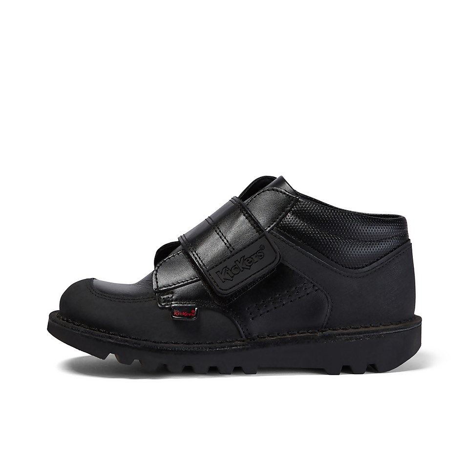 Junior Boys Kick Mid Scuff Leather Black