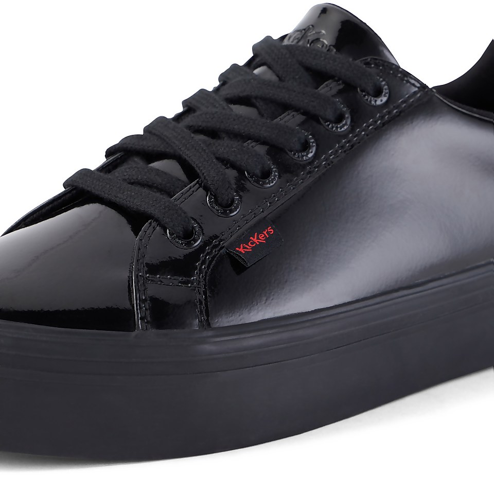 Youth Womens Tovni Stack Patent Leather Black