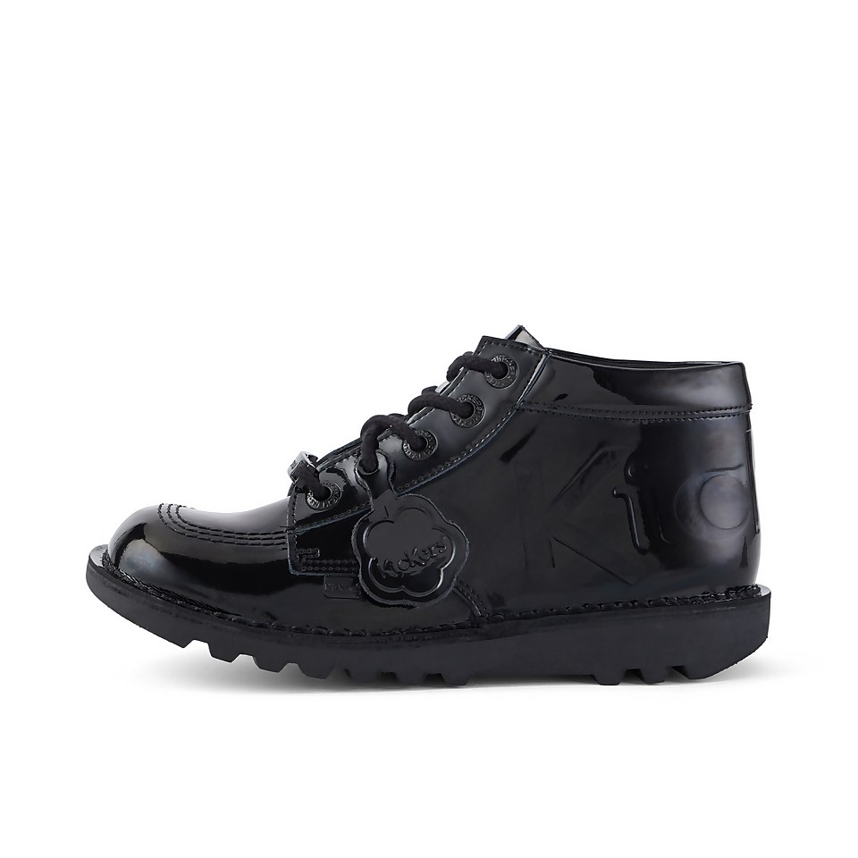 Youth Womens Kick Hi Luxx Patent Leather Black