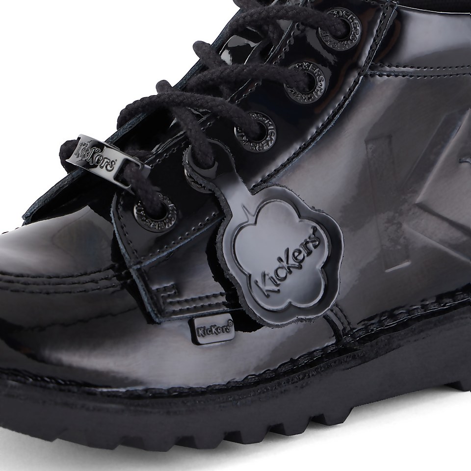 Youth Womens Kick Hi Luxx Patent Leather Black