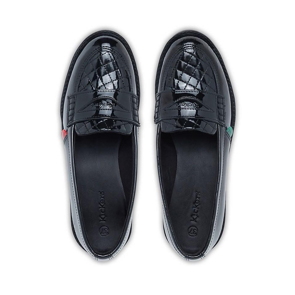 Youth Womens Lachly Quilted Loafer Patent Leather Black