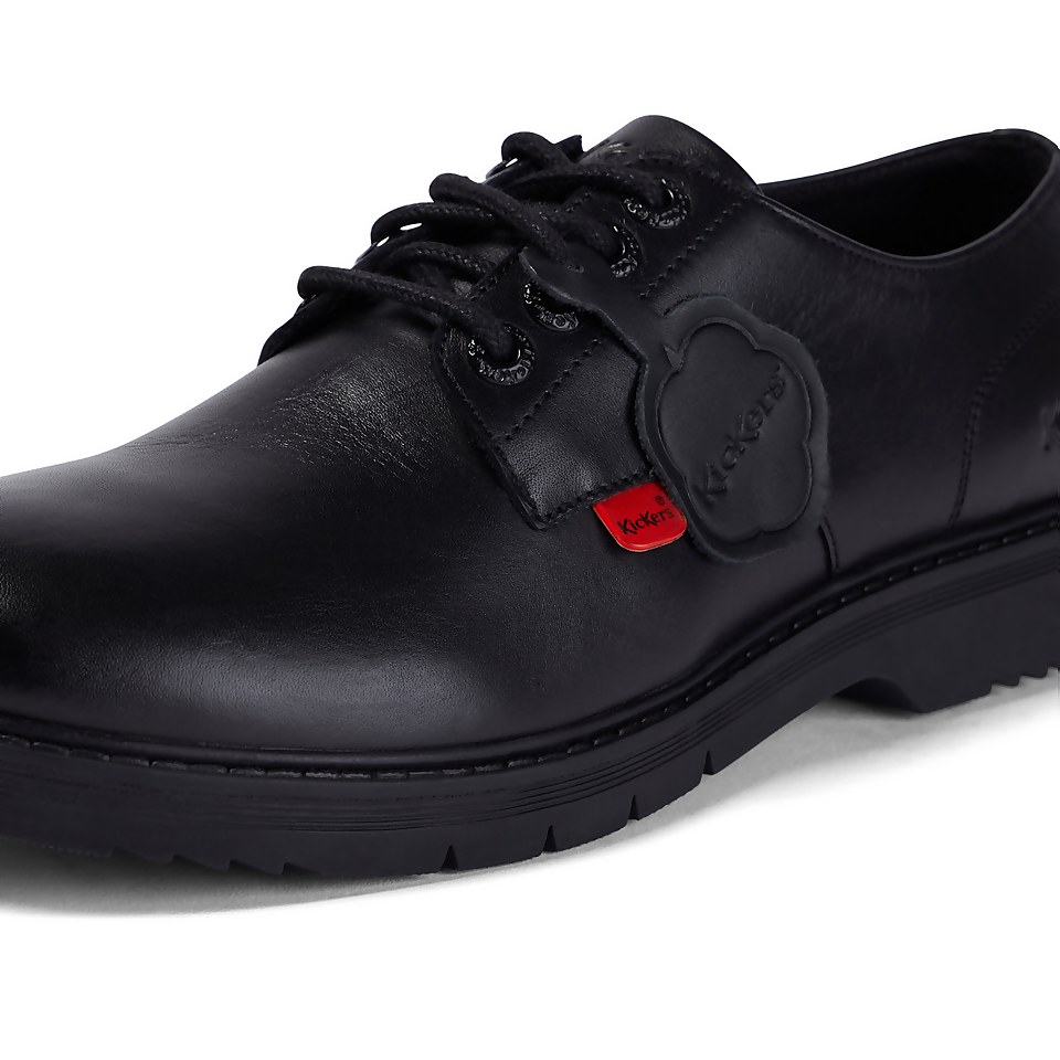 Youth Mens Finley Lo Leather Black