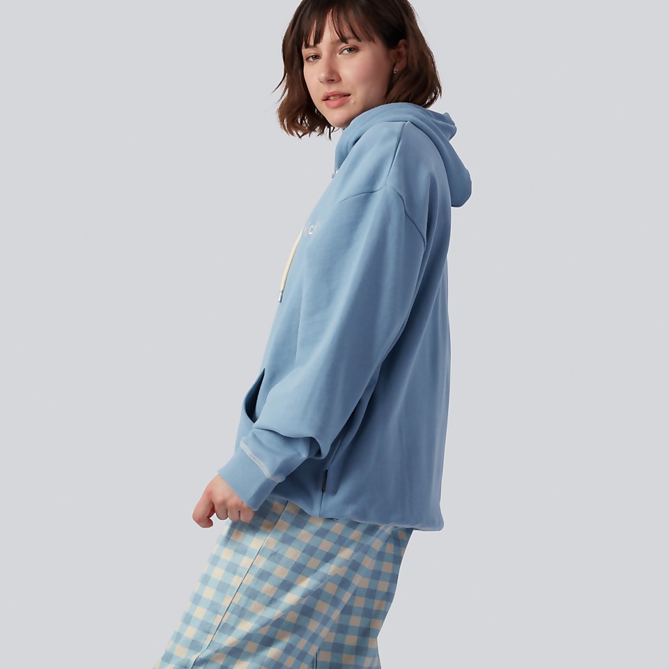Women's Brushed Back Hoodie Blue