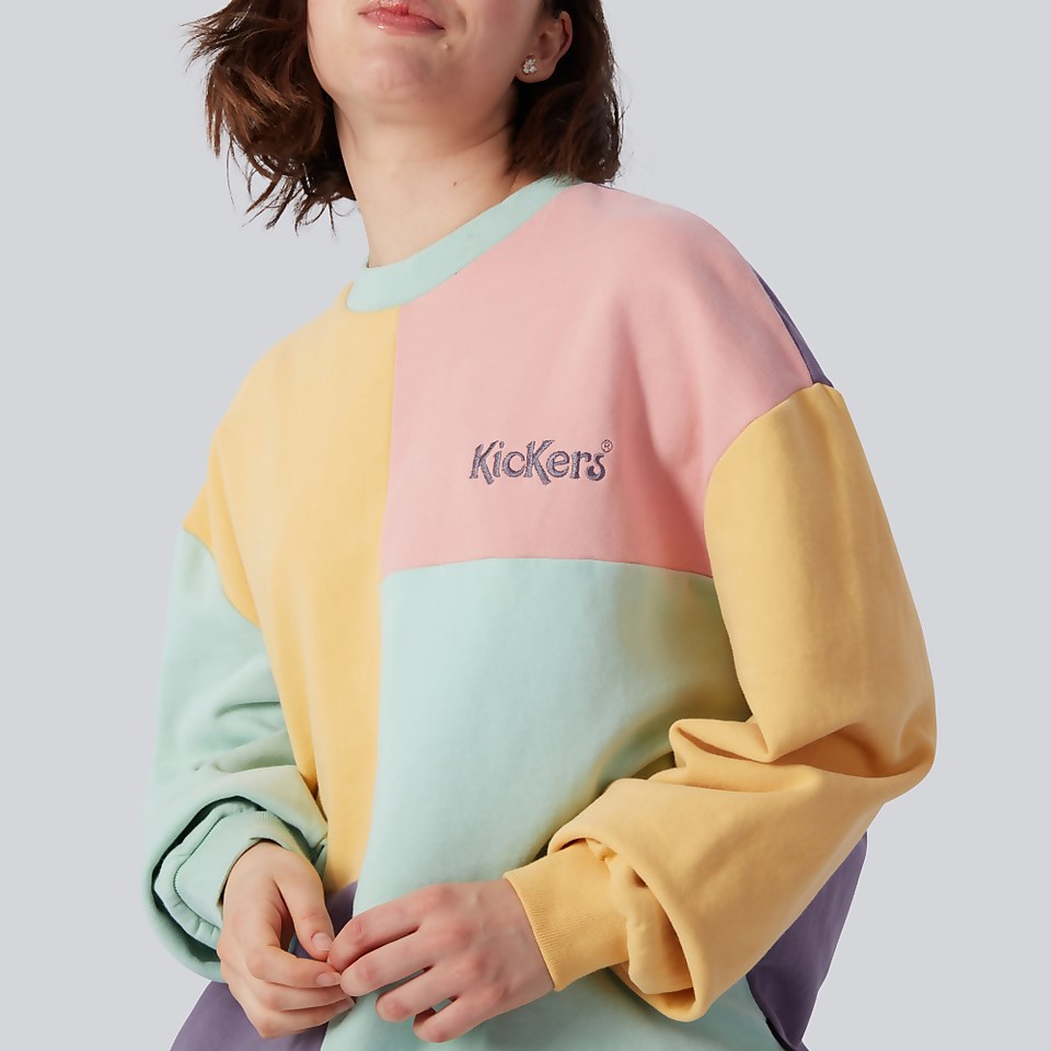 Women's Brushed Back Panelled Sweatshirt Multi