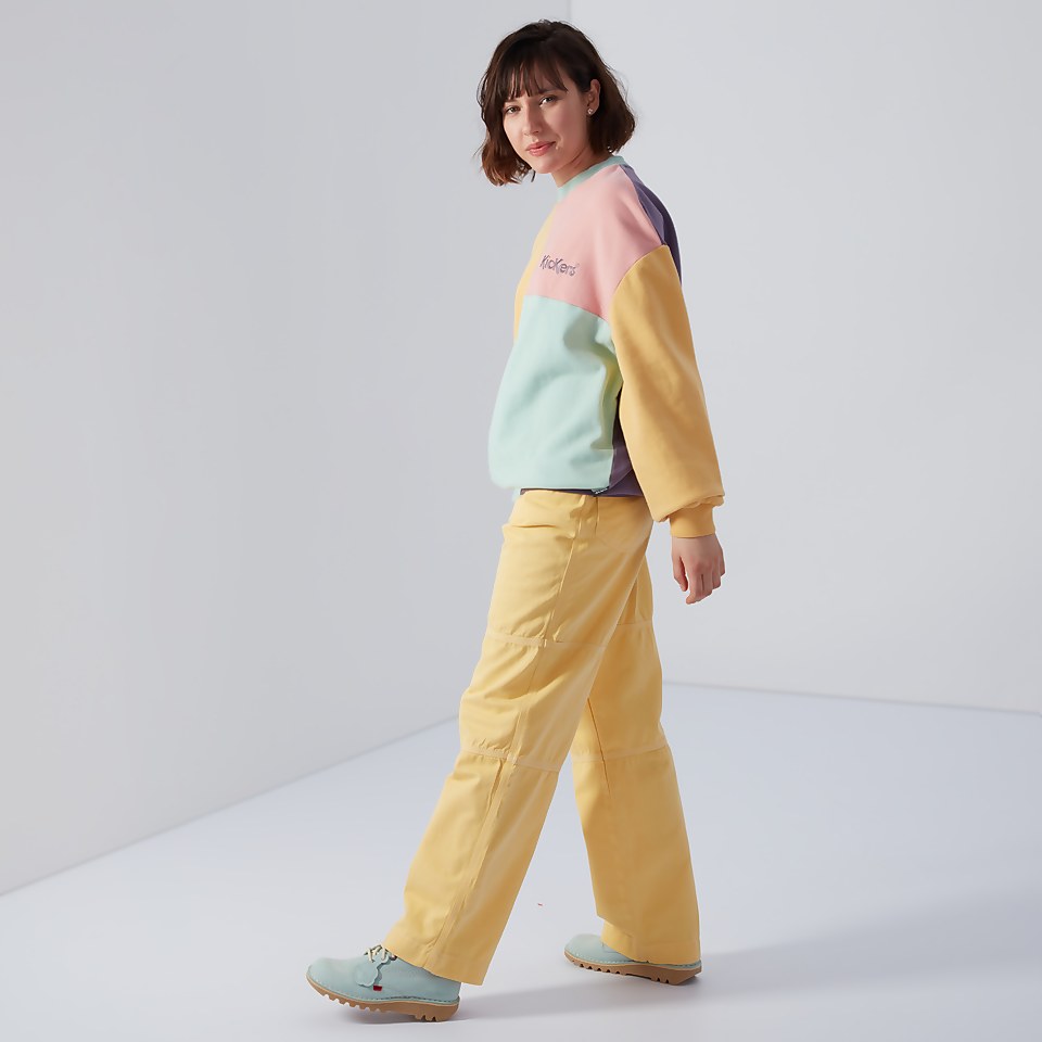 Women's Brushed Back Panelled Sweatshirt Multi