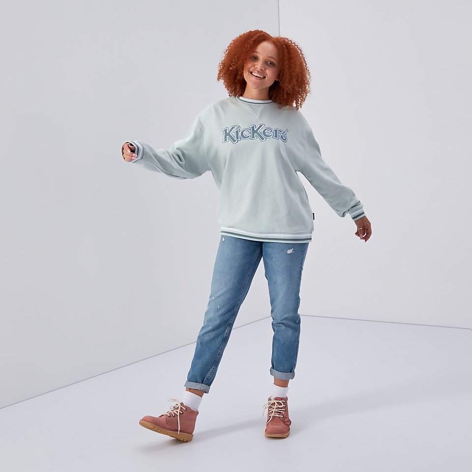 Women's Brushed Back Logo Sweatshirt Blue