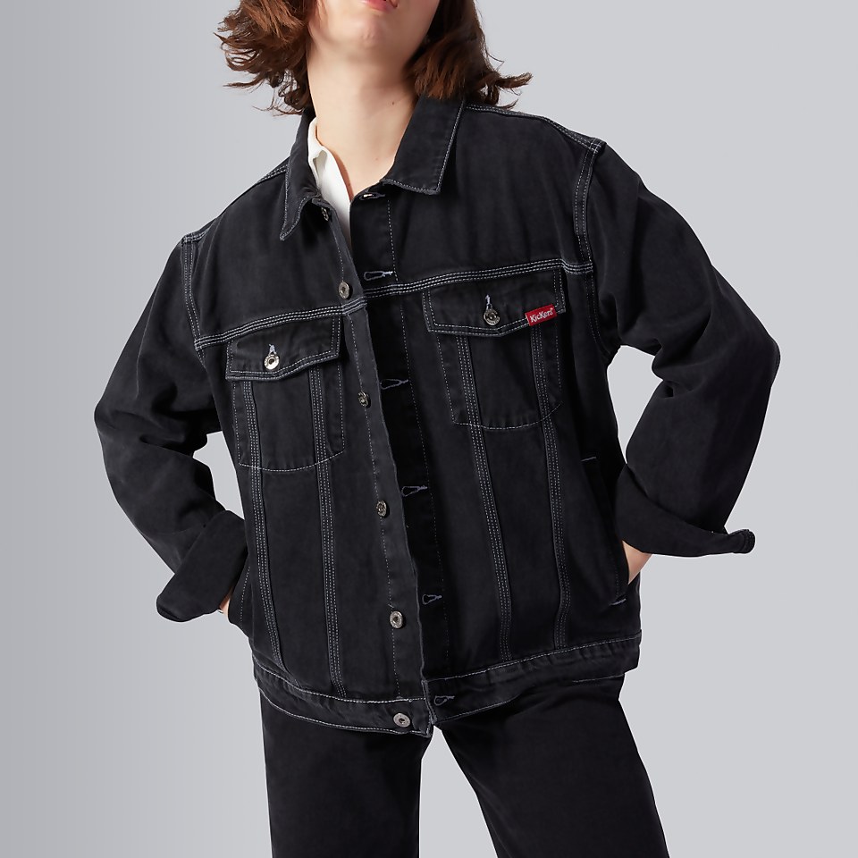 Women's Classic Denim Jacket Charcoal