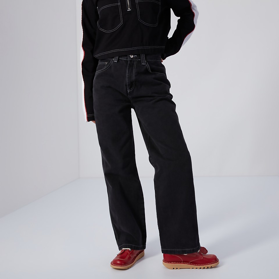 Women's Straight Leg Demin Jeans Charcoal