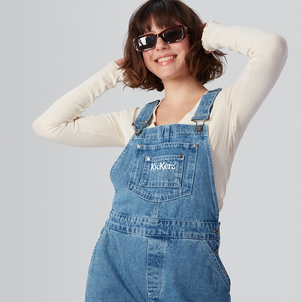 Women's Demin Dungarees Blue