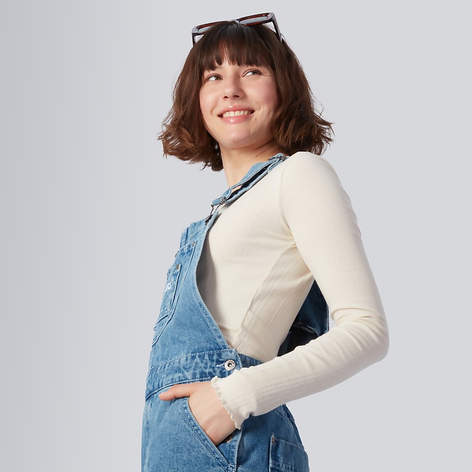Women's Demin Dungarees Blue