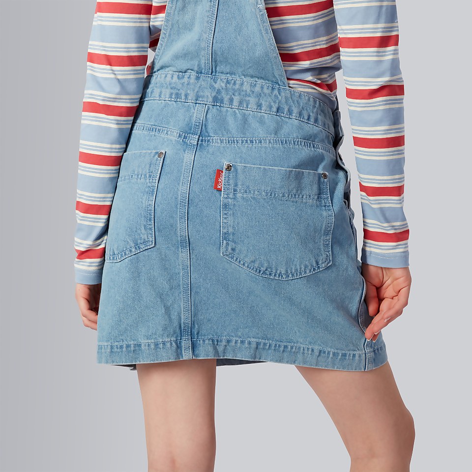 Women's Demin Dugaree Dress Blue