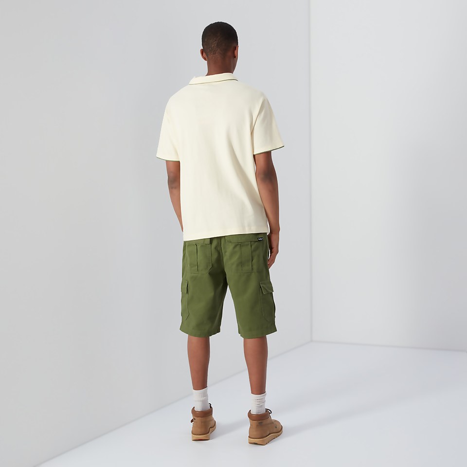 Men's Short Sleeve Pique Polo Cream