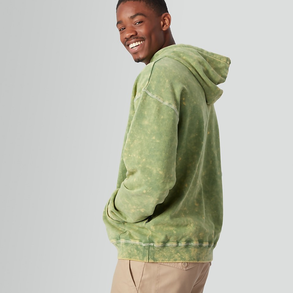 Men's Brushed Back Splat Hoodie Green