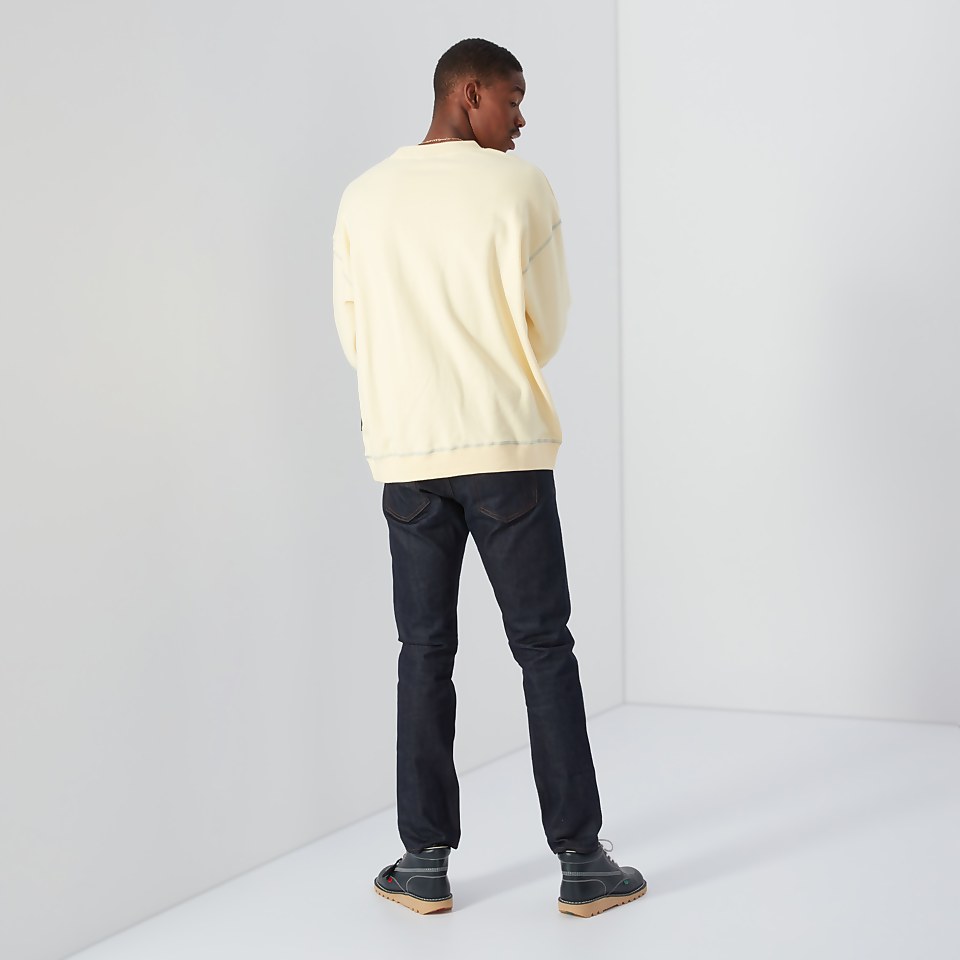 Men's Brushed Back Crew Sweatshirt Cream