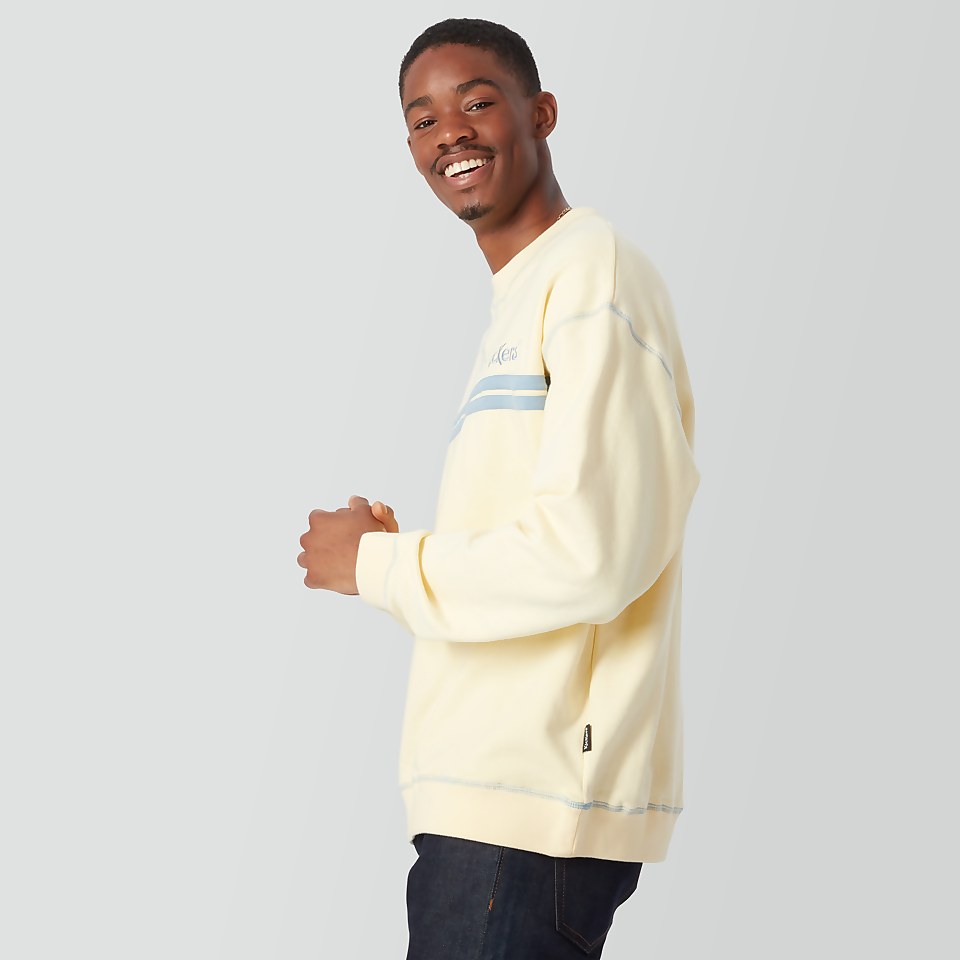 Men's Brushed Back Crew Sweatshirt Cream