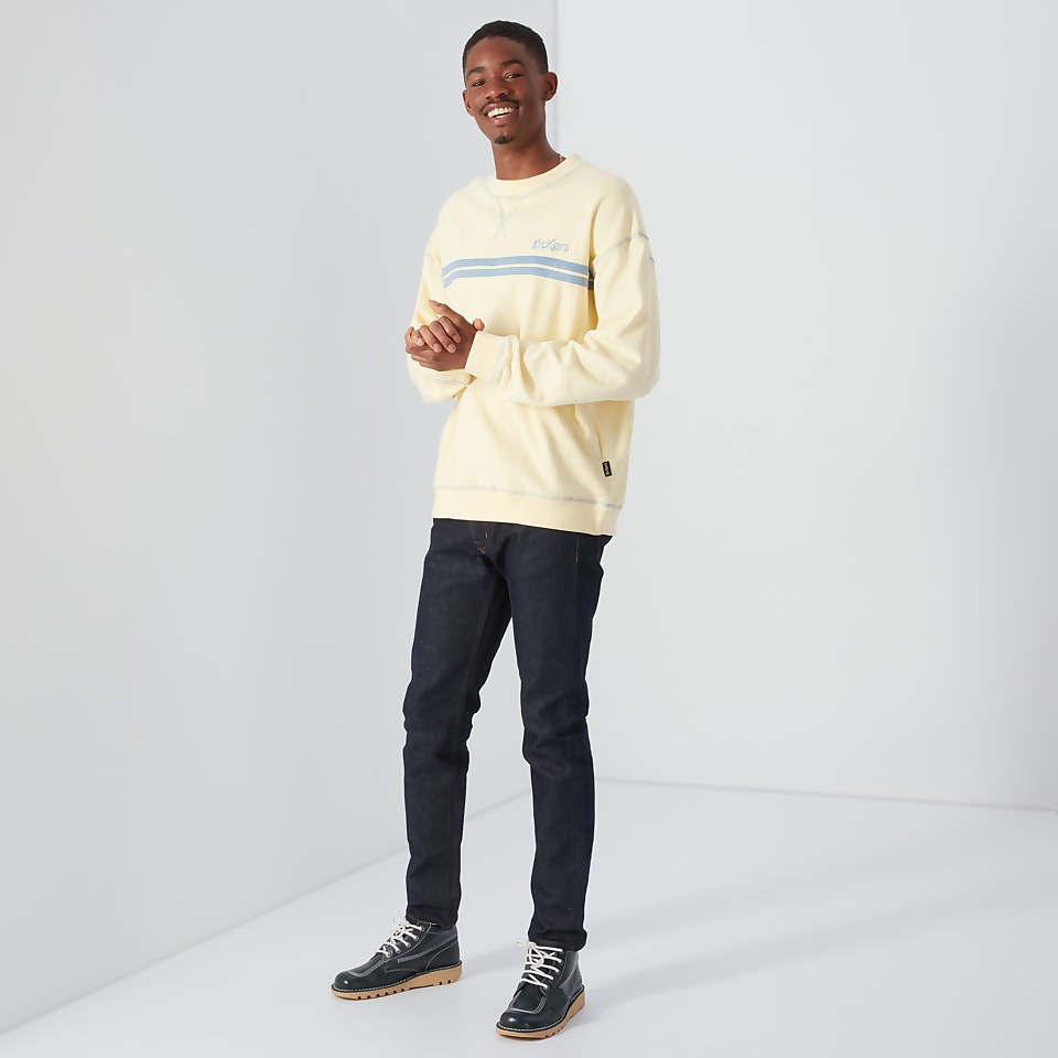 Men's Brushed Back Crew Sweatshirt Cream