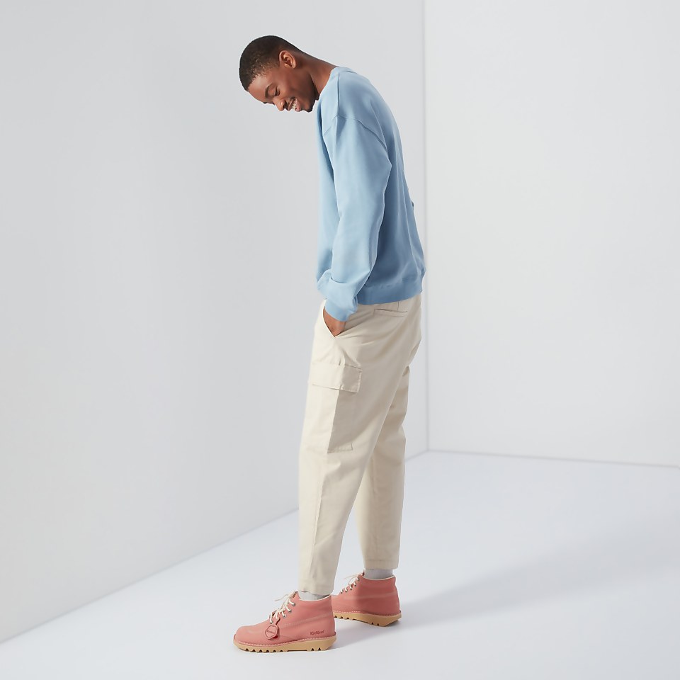 Men's Brushed Back Crew Sweatshirt Blue