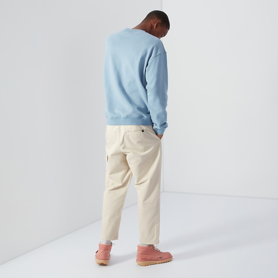 Men's Brushed Back Crew Sweatshirt Blue