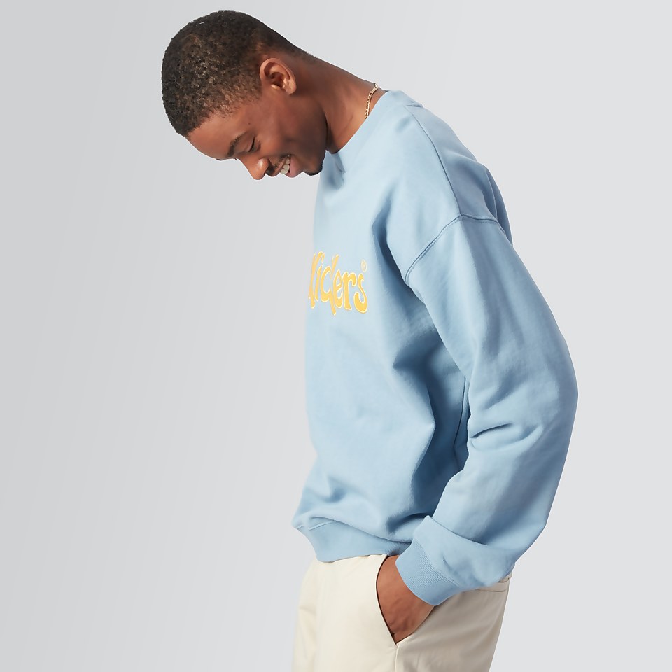 Men's Brushed Back Crew Sweatshirt Blue
