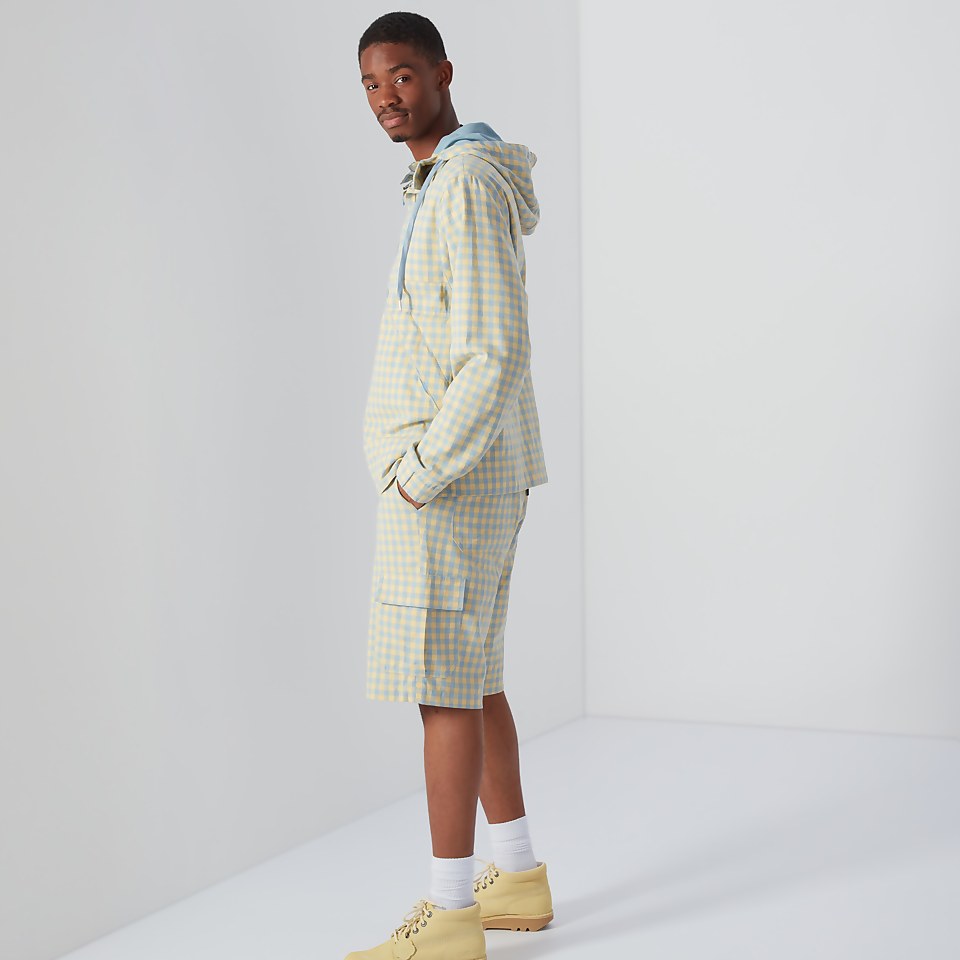 Men's Gingham Combat Shorts Yellow