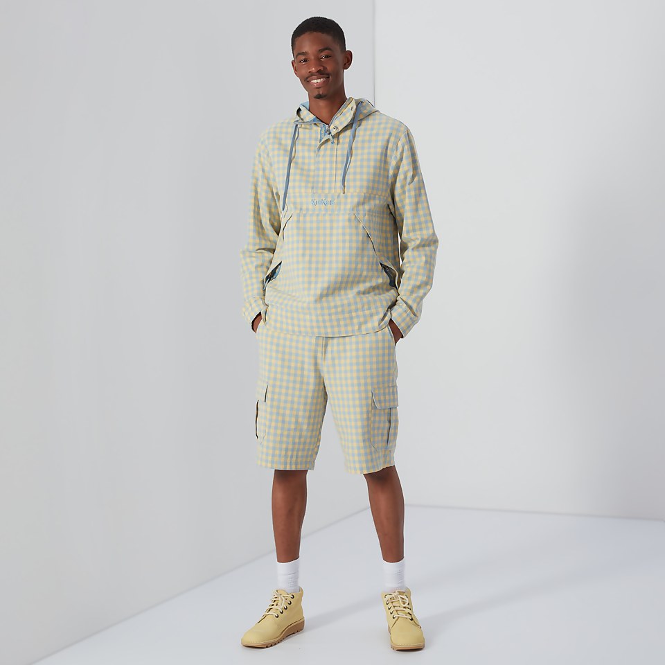 Men's Gingham Combat Shorts Yellow
