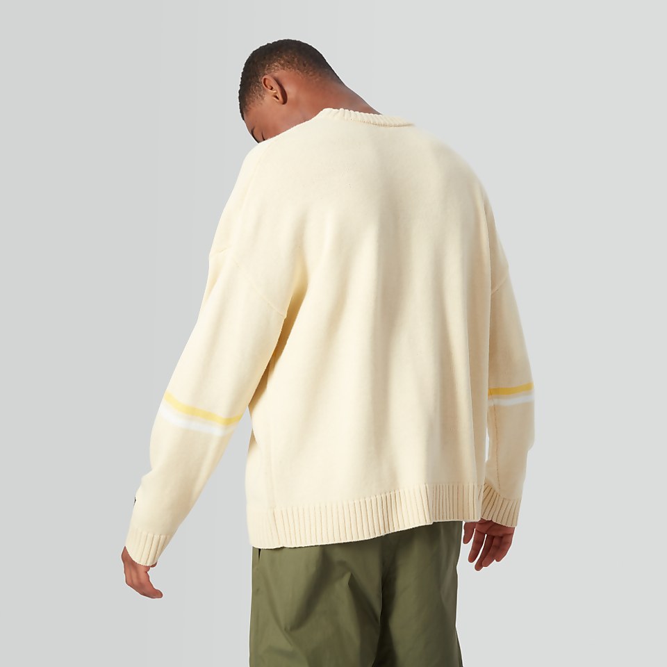 Men's Crew Oversized Knit Jumper Yellow