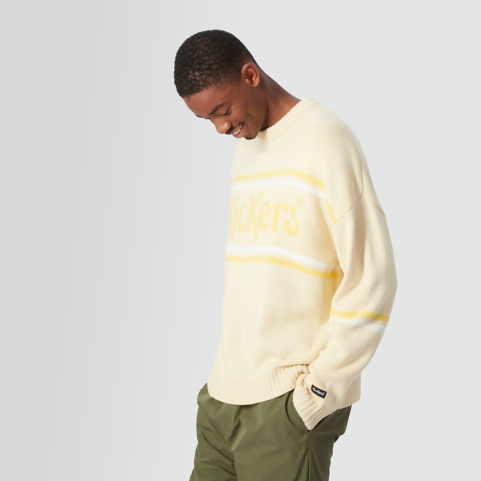 Men's Crew Oversized Knit Jumper Yellow