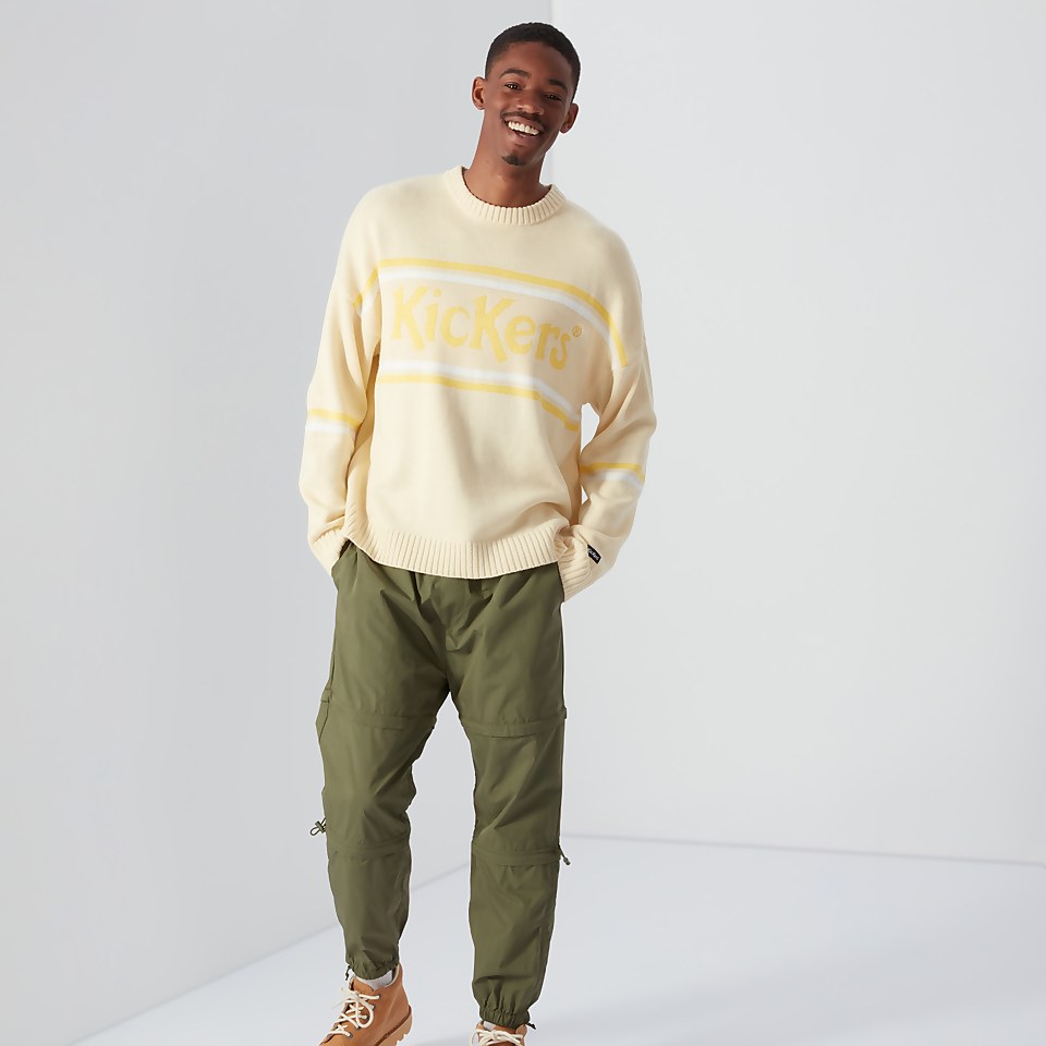 Men's Crew Oversized Knit Jumper Yellow