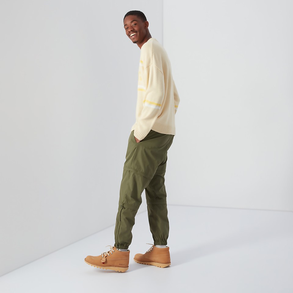 Men's Crew Oversized Knit Jumper Yellow