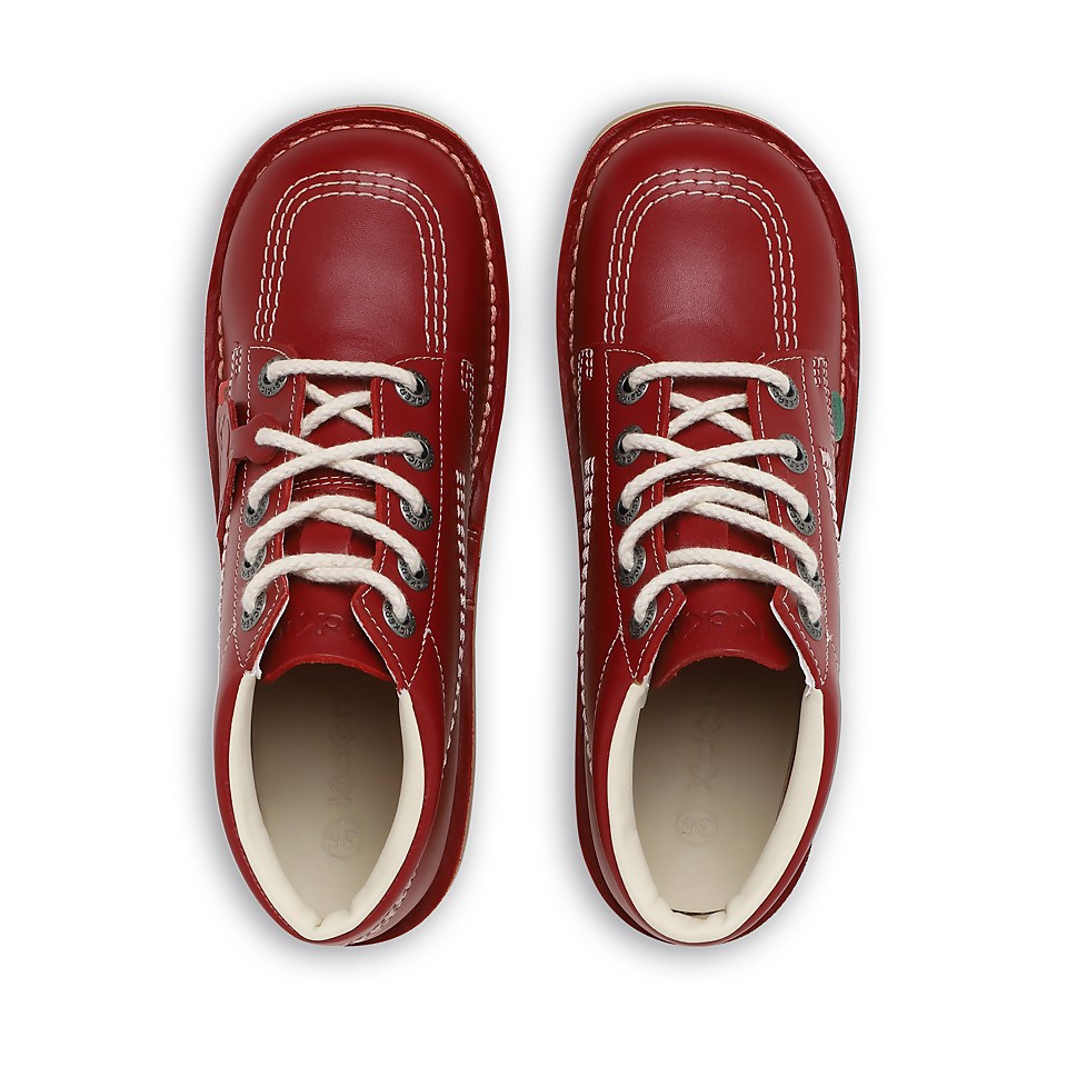 Adult Unisex Leather Kick Hi Core Red