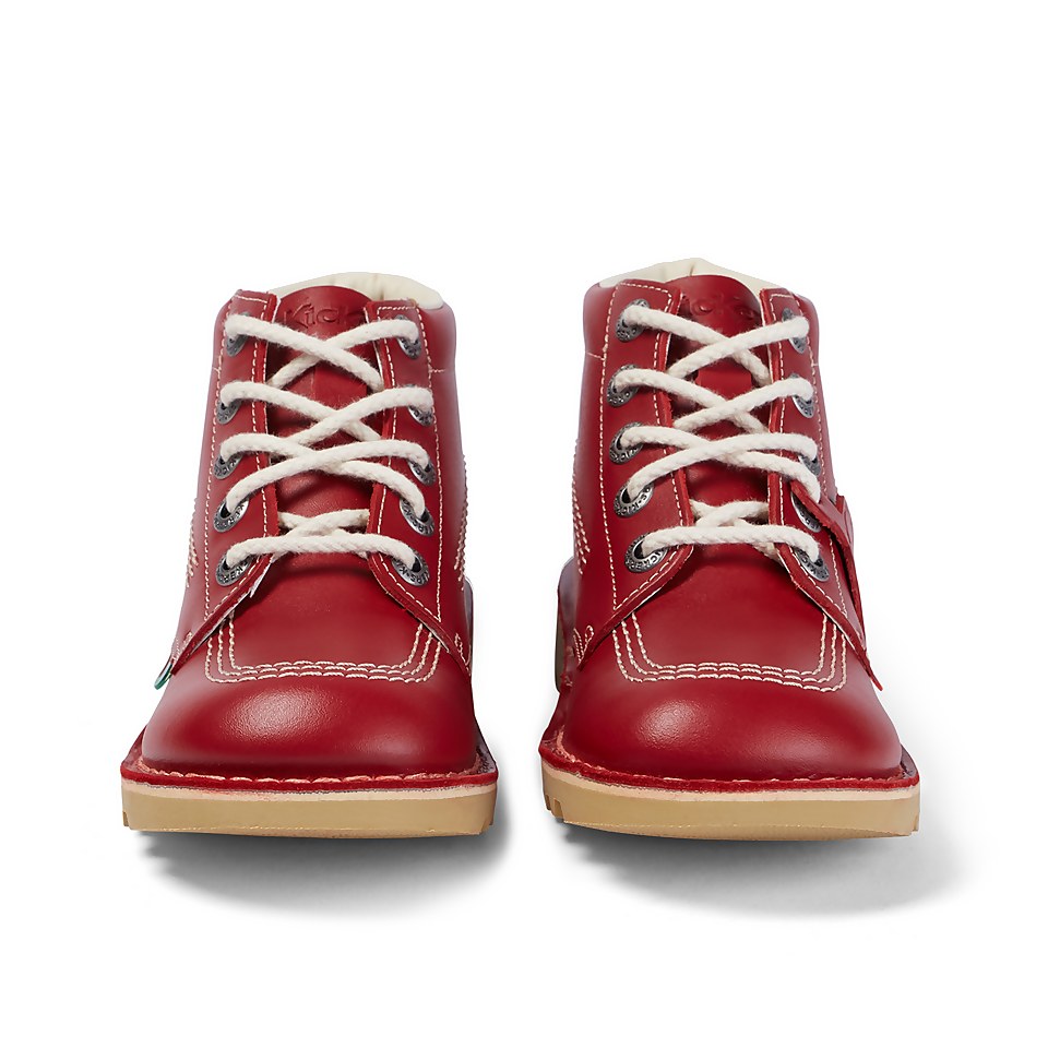 Adult Unisex Leather Kick Hi Core Red
