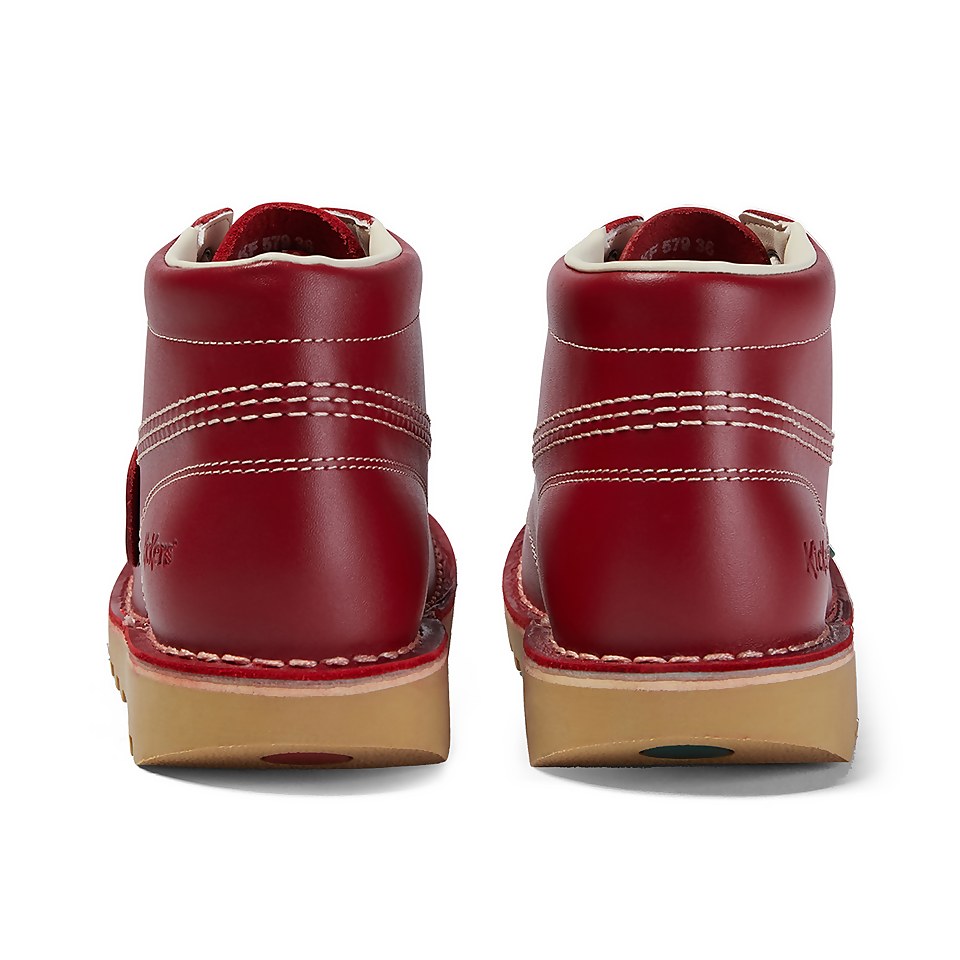 Adult Unisex Leather Kick Hi Core Red