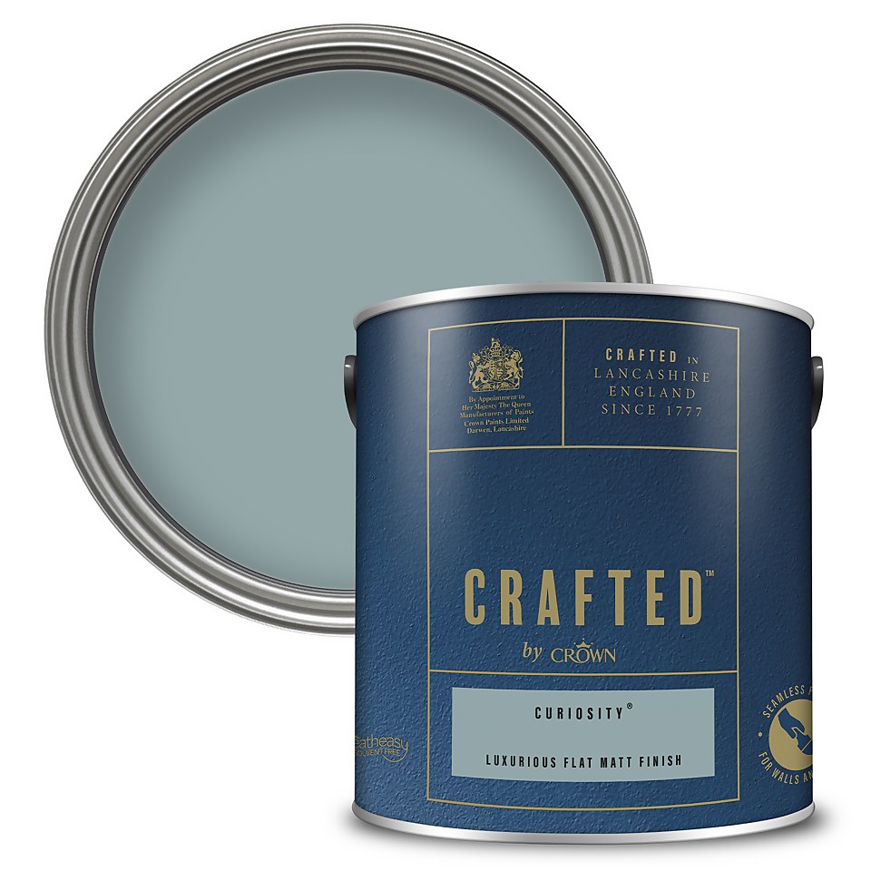 CRAFTED by Crown Flat Matt Interior Wall, Ceiling and Wood Paint Curiosity® - 2.5L