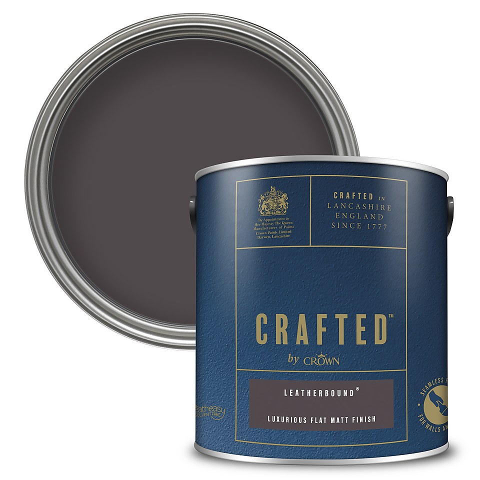 CRAFTED by Crown Flat Matt Interior Wall, Ceiling and Wood Paint Leatherbound® - 2.5L